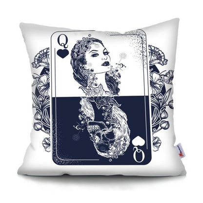 Skull Head Flowers Print Cushion Cover Throw Pillows Covers