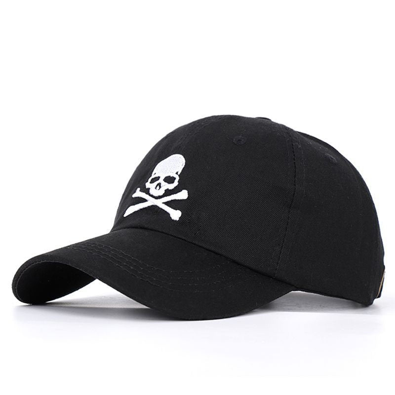 Skull Embroidery Sun Shade Baseball Cap