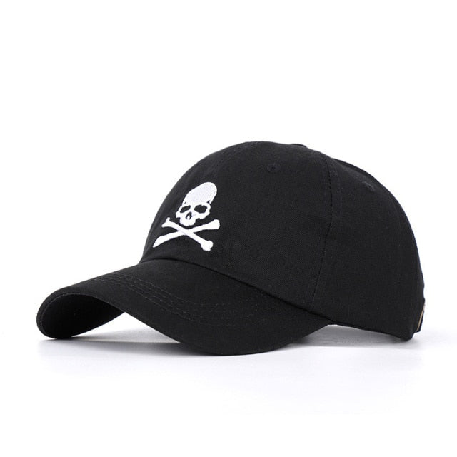 Skull Embroidery Sun Shade Baseball Cap