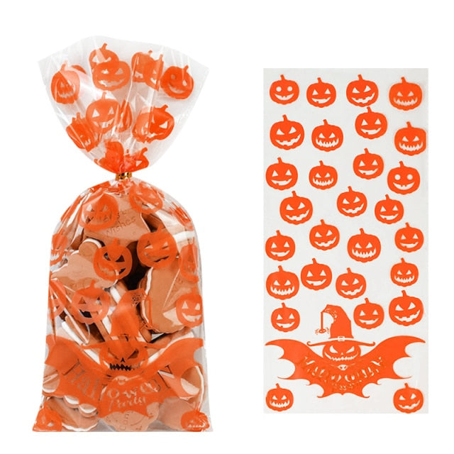 Hallwoeen Pumpkin Skull Cat Candy Bag