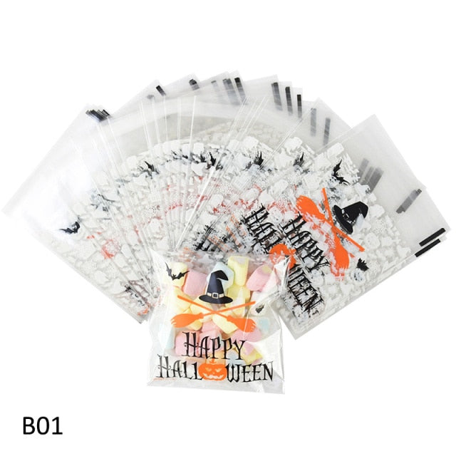 Horror Pumpkin Themed Halloween Candy Bag