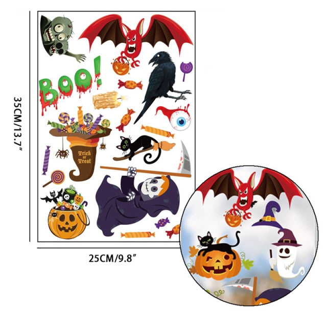 Bloody Handprint Halloween Stickers