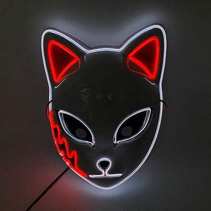 Glowing Neon EL Party Mask Halloween LED Mask