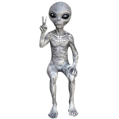 Outer Space Alien Statue Martians Garden Figurine