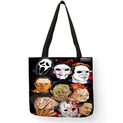 Horror Movie Character Printed Shopping Bag