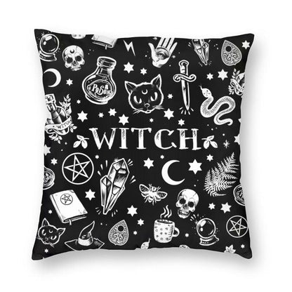 Personalized Witch Pattern Pillow Cover Home Decor
