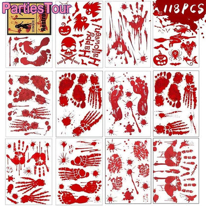 Bloody Print Halloween Wall Stickers