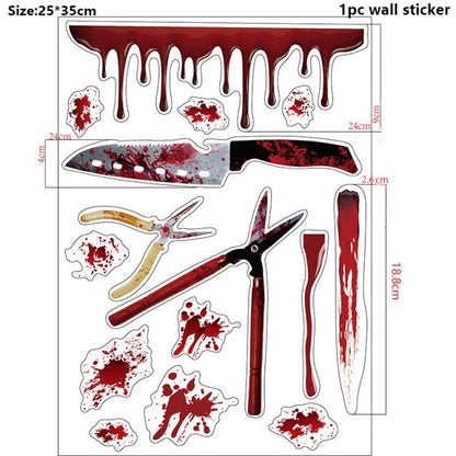 Bloody Print Halloween Wall Stickers