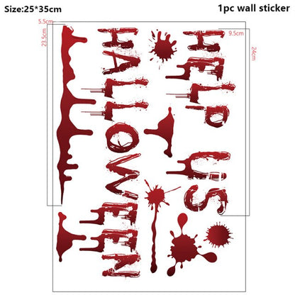 Bloody Print Halloween Wall Stickers