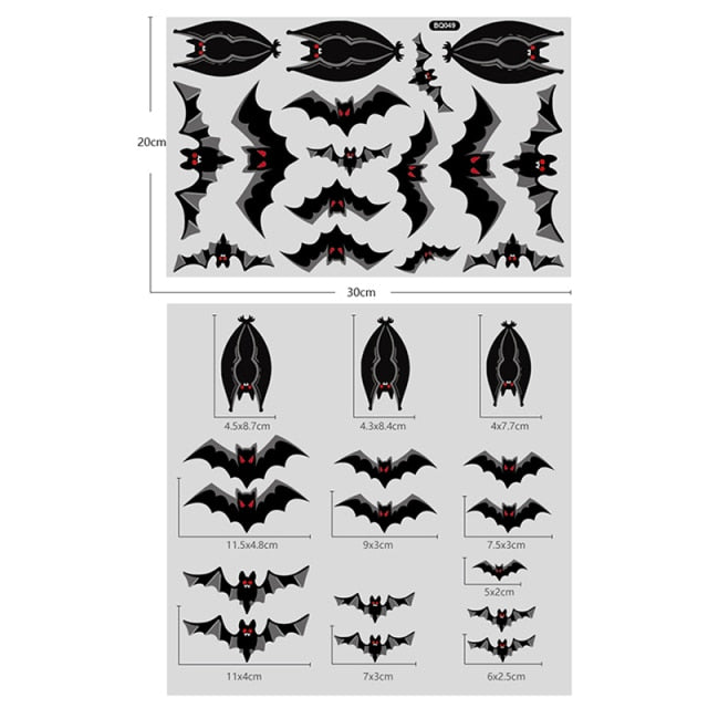 Halloween Window Stickers Pumpkin Ghost