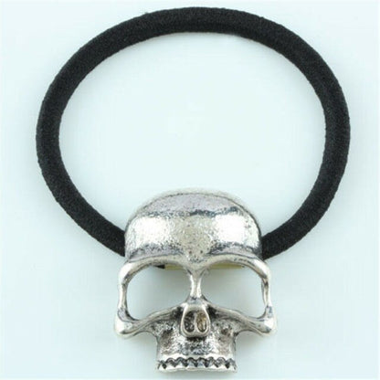 Gothic Raven Skull Elastic Hair Band