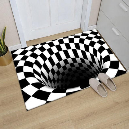 3D Scary Clown Trap Visual Carpet Rug Mat For Halloween