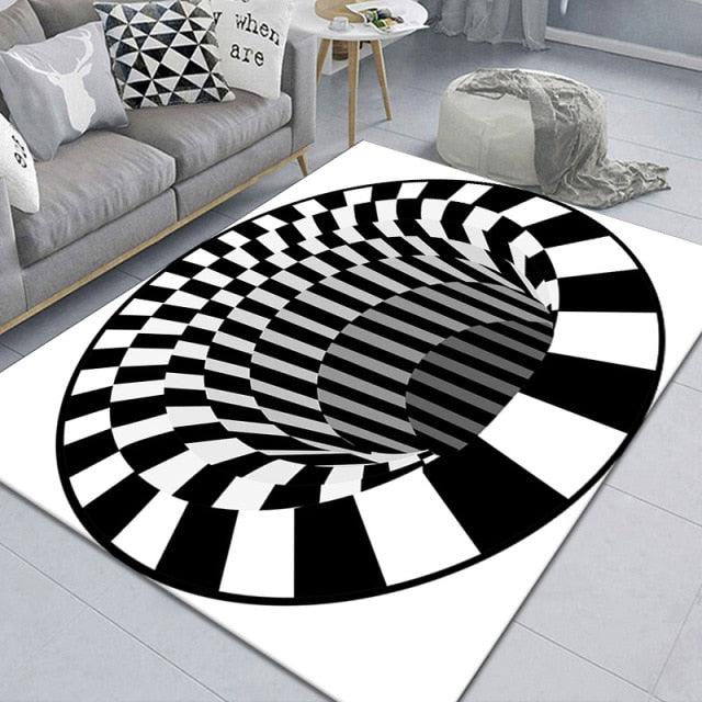 3D Scary Clown Trap Visual Carpet Rug Mat For Halloween
