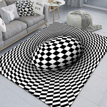3D Scary Clown Trap Visual Carpet Rug Mat For Halloween