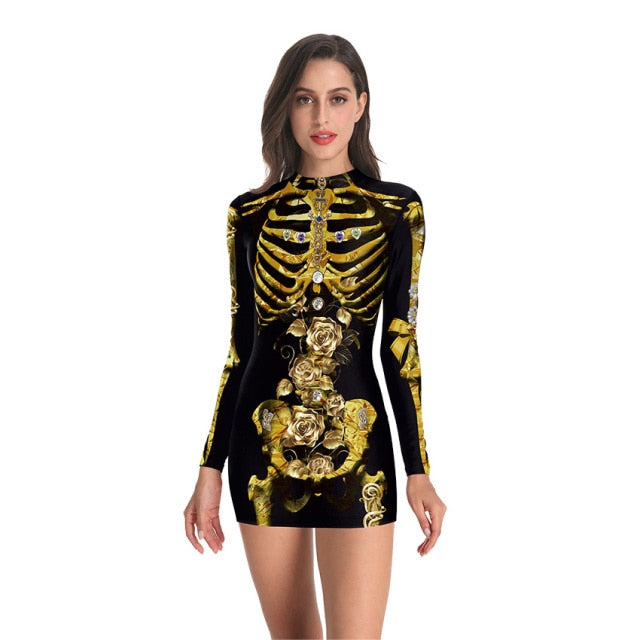 Horror Bloody Nurse Skull Costume