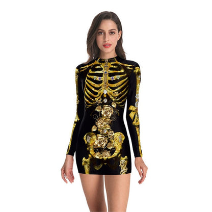 Horror Bloody Nurse Skull Costume