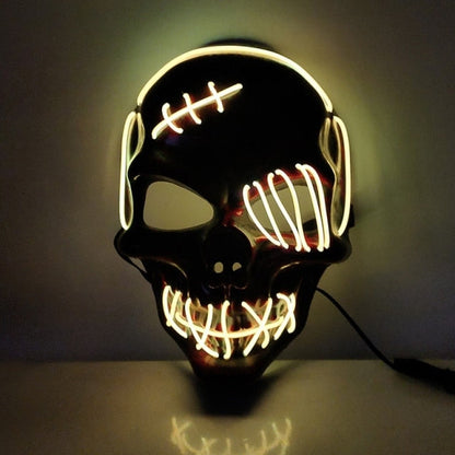 Halloween Mask LED Light Up Mask Scary Skull Ghost