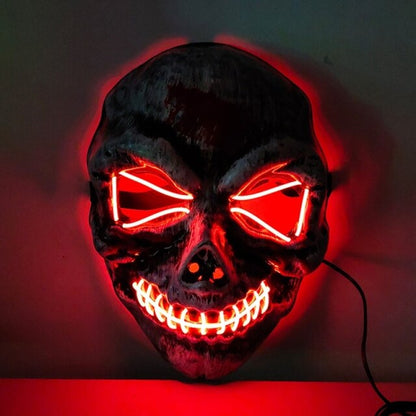 Halloween Mask LED Light Up Mask Scary Skull Ghost