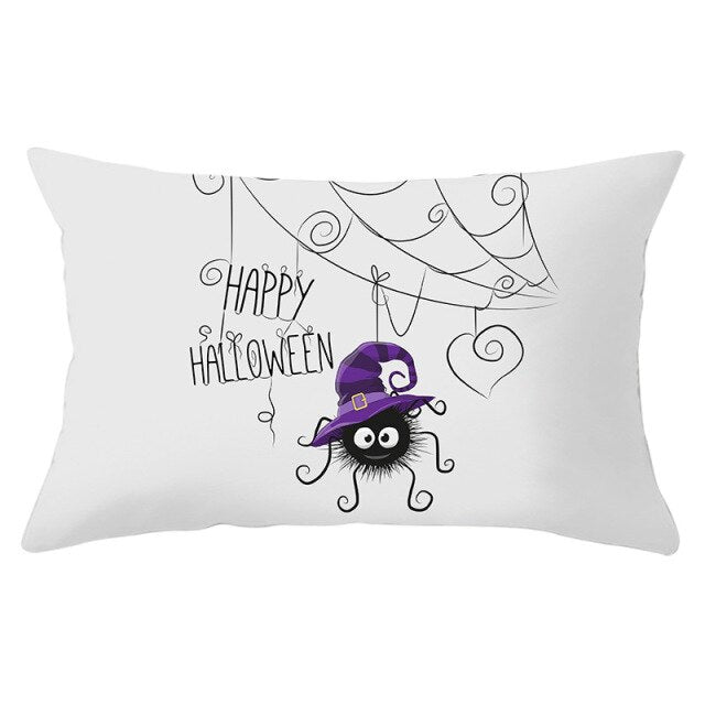 Colorful Pumpkin Funny Owl Printed Lumbar