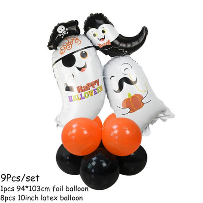 Pumpkin Ghost Witch Stand Balloon Kit