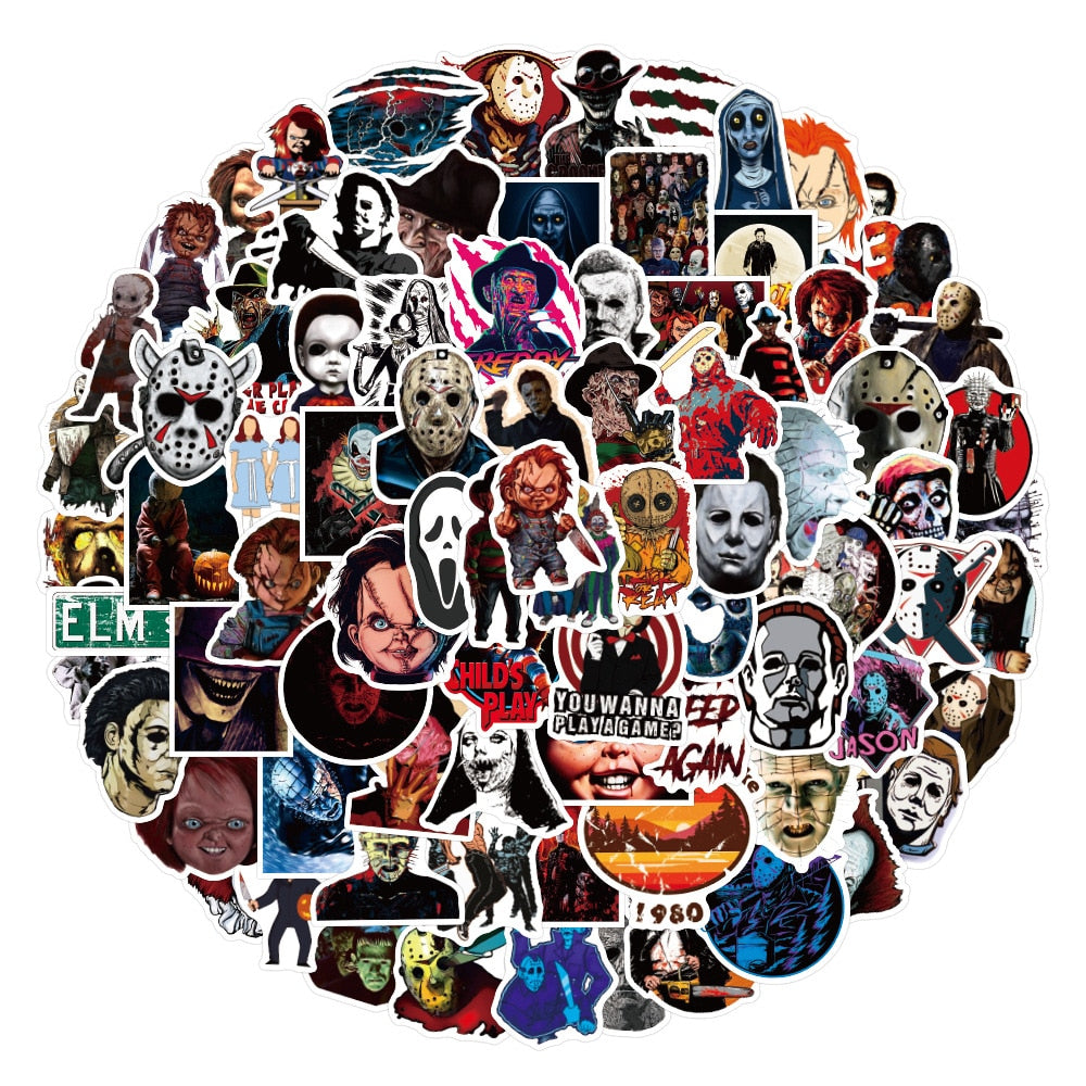 Mix Horror Movie Themed Wall Decals