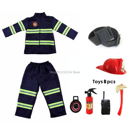 Firefighter Halloween Cosplay Uniform For Kids