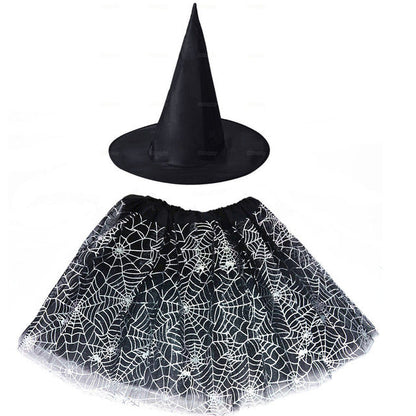 Spider Web Tutu Cobweb Skirt Witch Wizard Hat Tulle Outfits