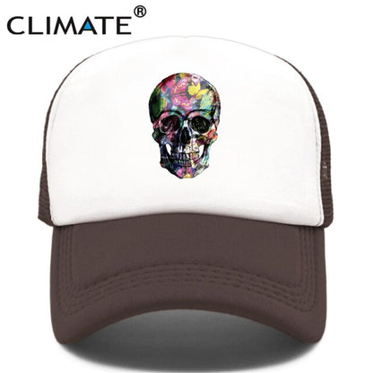 Flower Skeleton Trucker Cap
