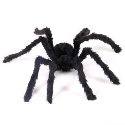 New Halloween Horrible Big Black Furry Fake Spider
