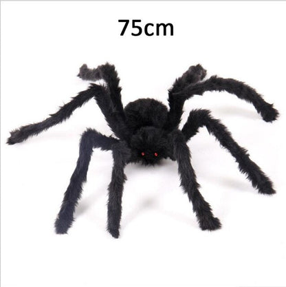 New Halloween Horrible Big Black Furry Fake Spider