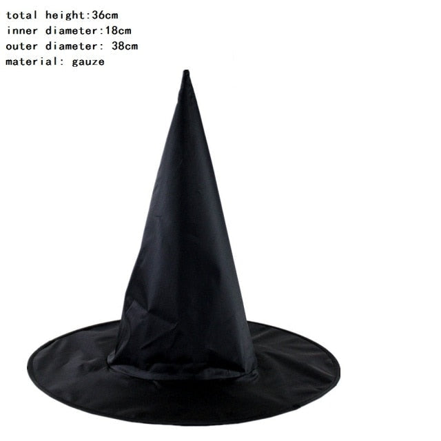 Witch Masquerade Ribbon Wizard Hat
