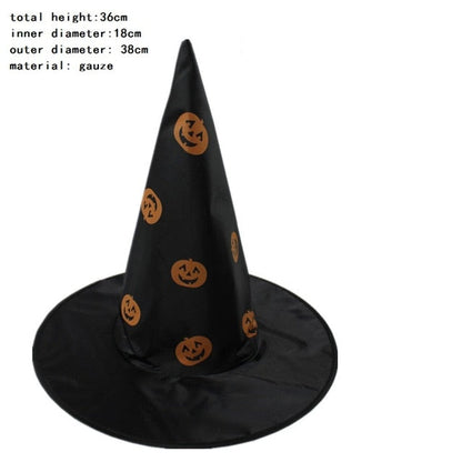Witch Masquerade Ribbon Wizard Hat