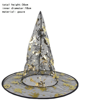 Witch Masquerade Ribbon Wizard Hat
