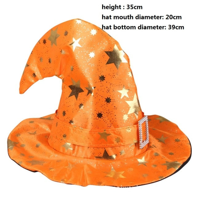 Witch Masquerade Ribbon Wizard Hat