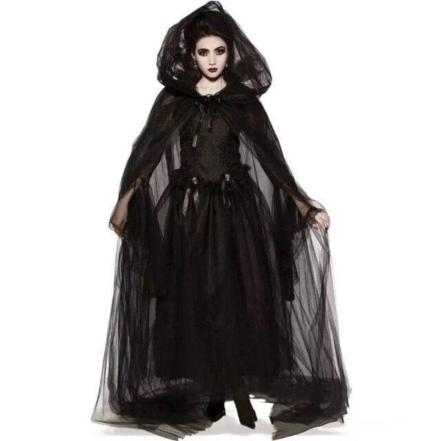 Hell Witch Devil Vampire Uniform Black Long