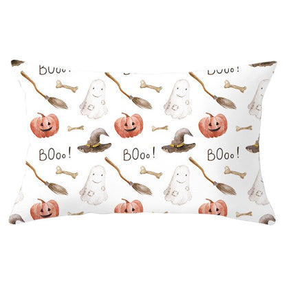 Decorative Halloween Pumpkin Wreath Cushion Cover