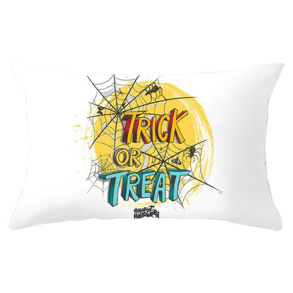 Decorative Halloween Pumpkin Wreath Cushion Cover