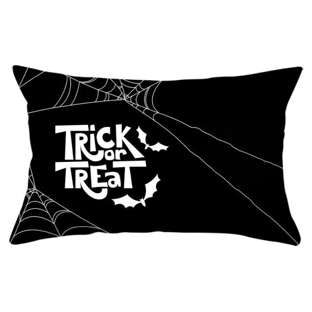 Decorative Halloween Pumpkin Wreath Cushion Cover