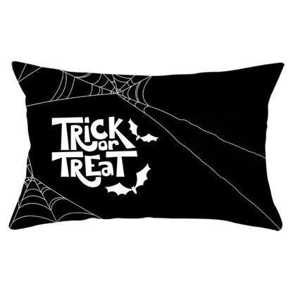 Decorative Halloween Pumpkin Wreath Cushion Cover