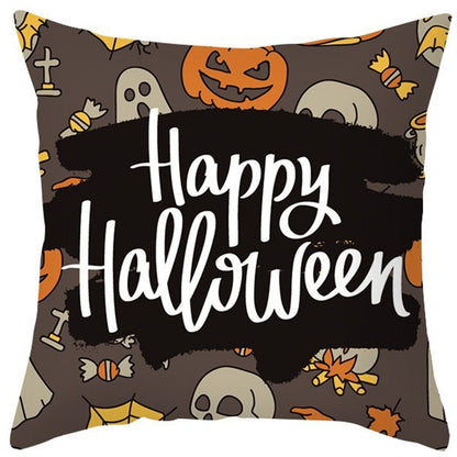 Pumpkin Printed Anime Decorative Pillow Case