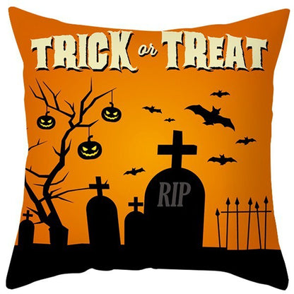 Pumpkin Printed Anime Decorative Pillow Case