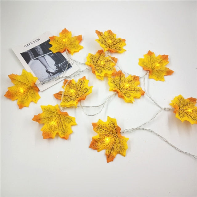 Led String Fairy Lights Maple Leaf Garland