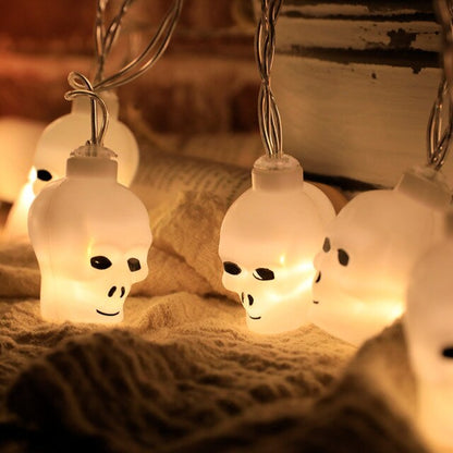LED Halloween Pumpkin Spider Bat Skull String Lights
