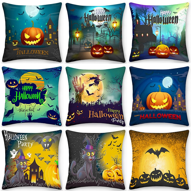 Happy Halloween Printed Pillowcase Set