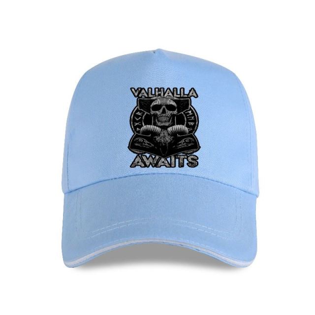 Valhalla Awaits Horror Skull Printed Cap