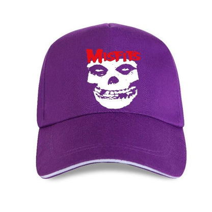 The Misfits Skull Red Letters Adult Horror Punk Cap