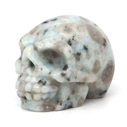 Natural Gemstone Skull Figurine