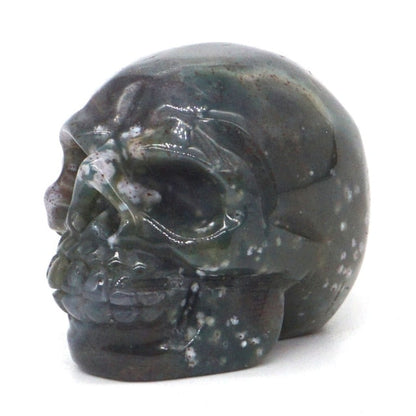 Natural Gemstone Skull Figurine