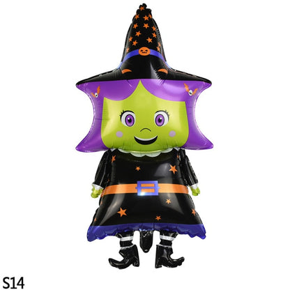 Halloween Cartoon Printed Foil Balloon Set