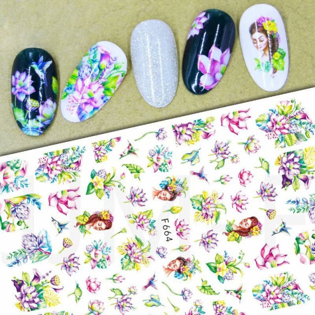 Black Scary Nail Art Sticker For Halloween